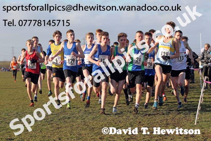 Boys under-15s Northern Cross Country  Championships, Pontefract. Photo: David T. Hewitson/Sports for All Pics